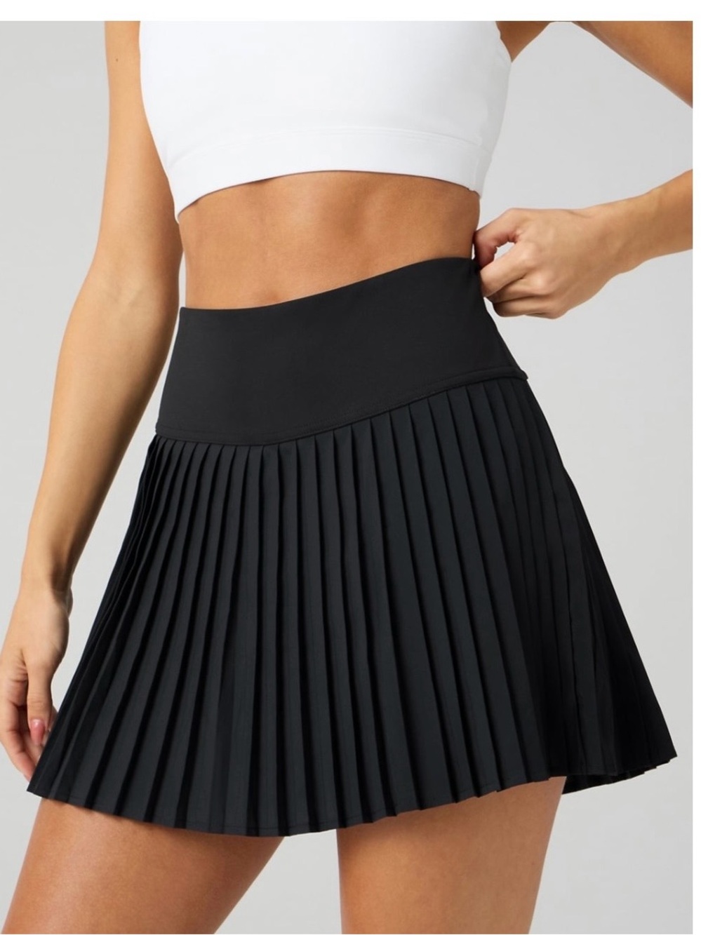 Fabletics Black Pleated Athletic Skirt